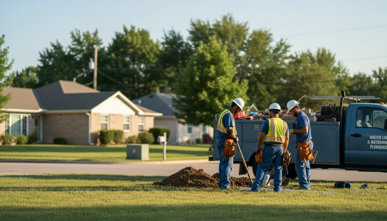 Residential water line and bathroom plumbing service in Windsor, MO